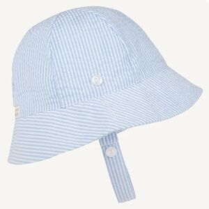 The Beaufort Bonnet Toddler Blue White Stripe Bucket Sawyer Sun Hat M (9-24 m)